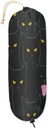 Funny Black Cat Plastic Bag Holder Cute Wall Mount Plastic Bag Organizer Reusable Large Grocery Bag Storage Dispenser for Home Kitchen Travelling 22"x9"