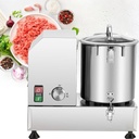 Commercial Vegetable Meat Food Processor, 6/9/15L Stainless Steel Food Shredder Chopper, 1200/1800W Electric Vegetable(9L) (6L)