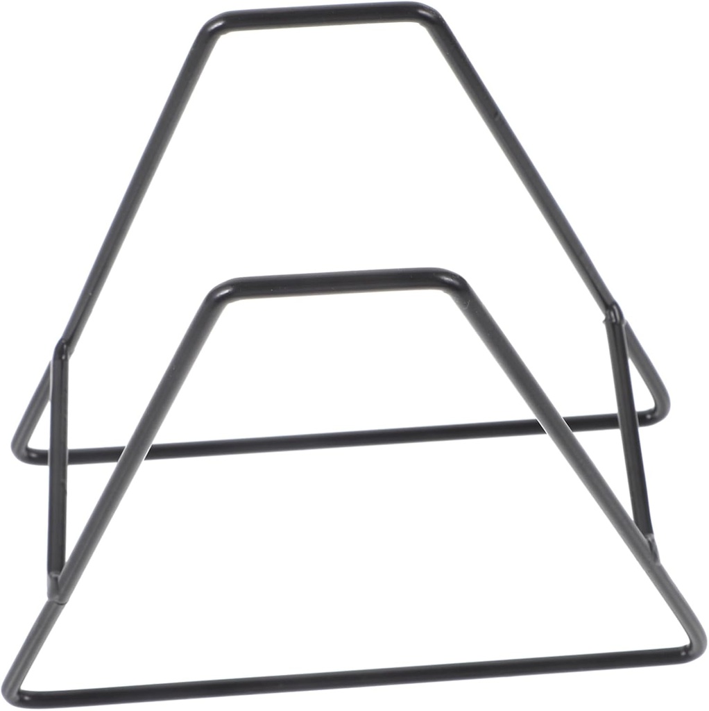 Zerodeko Plate Storage Rack Stylish Kitchen Organizer for Plates and Bowls Stand for Home Use Dish Holder for Countertop and Pantry Storage Black Design