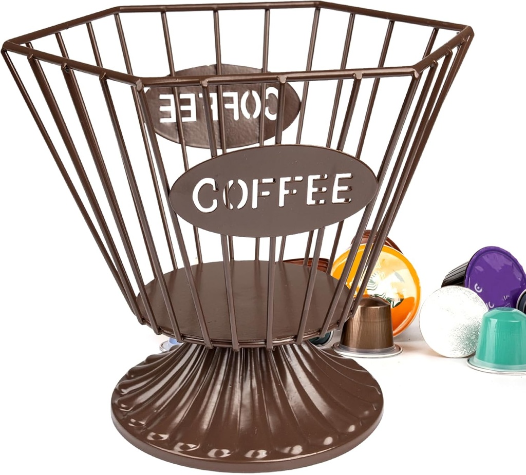 Coffee Pod Holder,K Cup Holders for Counter,Brown Coffee Concentrate Capsules K Cup Organizer,Coffee Pod Organizer for Kitchen Office,Coffee Bar Accessories Decor for Coffee Lovers