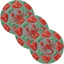 3 Pcs Pot Holder Trivet Mats for Crock Pot Scorpio Sandpaper Style Red Green 15in Polyester-Cotton Thread Weave Home Decoration accesorios para mesa de comedor