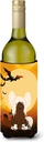 Caroline's Treasures BB4379LITERK Halloween Chinese Crested Cream Wine Bottle Hugger Bottle Cooler Sleeve Hugger Machine Washable Collapsible Insulator Beverage Insulated Holder