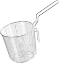 Alipis Stainless Steel Kitchen Mesh Basket Strainer with Hanging Hook Food Frying and Noodle Colander for Home and Restaurant Use Easy to Clean and Store