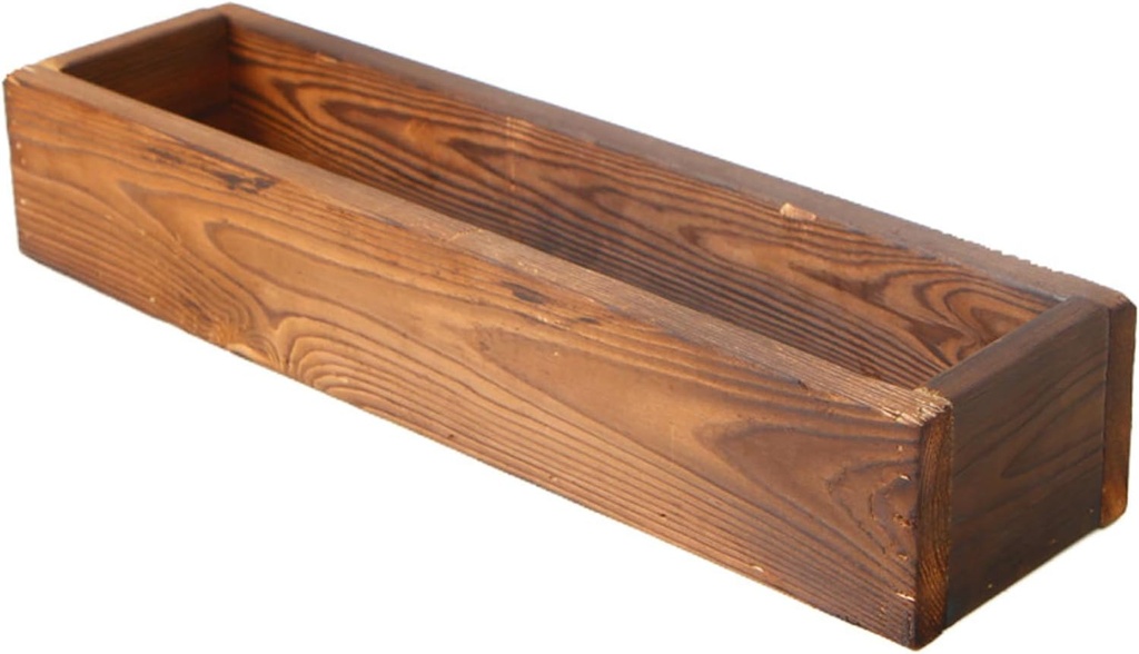 BinaryABC Wooden Rectangle Planter Box,Window Flower Boxes Wood Planter Pot for Outdoor Plants,Vegetables, Succulents