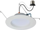 Satco LED Retrofit Downlight with Stepped Baffle, CCT Selectable 2700K/3000K/3500K/4000K/5000K, 5-6 Inch Round, White