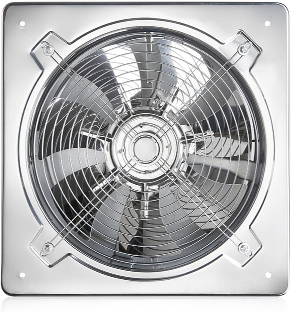 ventilation fan 6/8 inch Exhaust Fan, Stainless Steel Wall Window Mounted Vent Fans, Strong Ventilation Fan with Automatic Check Valve for Bathroom Kitchen ventilating fan(Color:UK,Size:6inch)