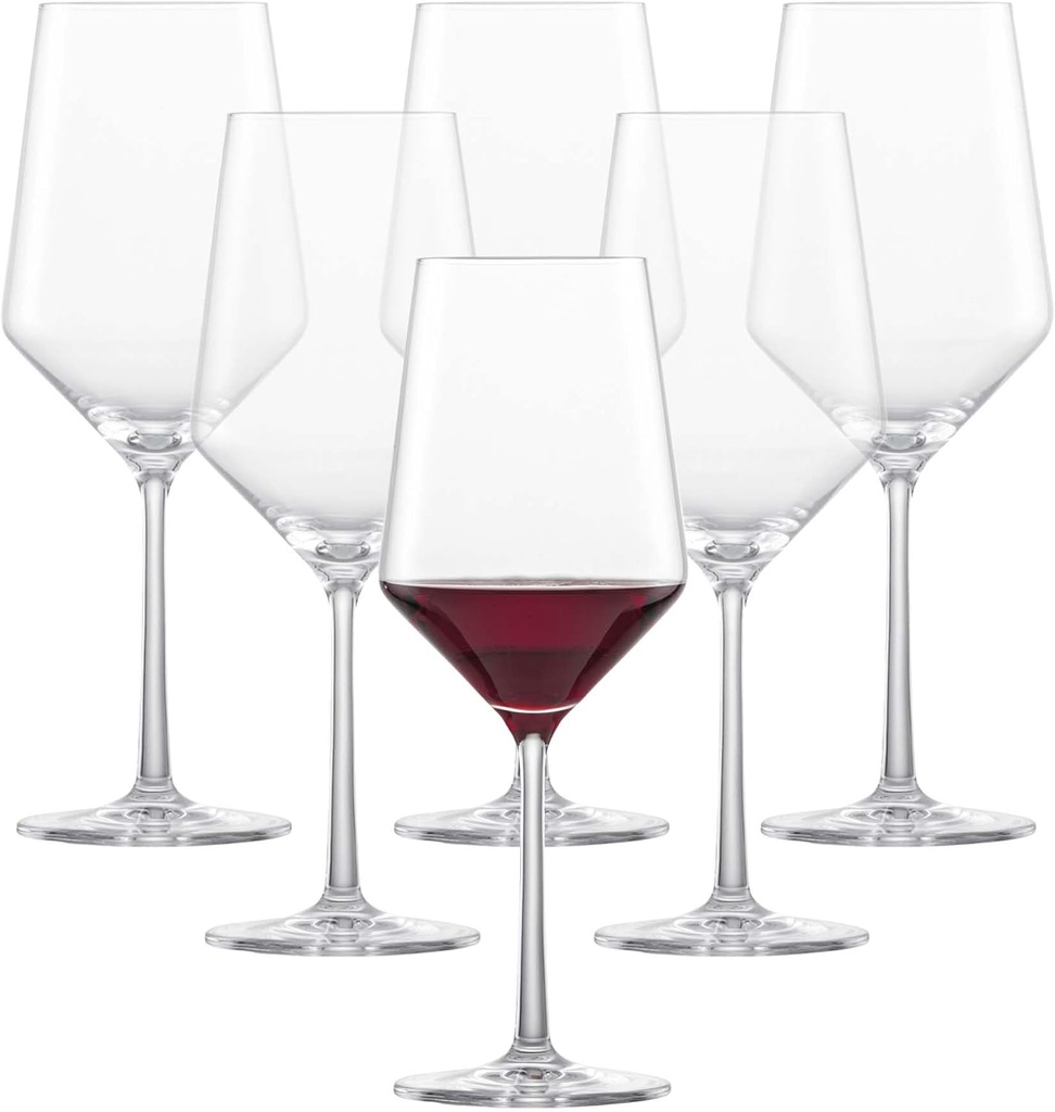 ZWIESEL GLAS Pure Cabernet Red Wine Glass (Set of 6), Graceful Wine Glasses for Red Wine, Dishwasher-Safe Tritan Crystal Glasses, Made in Germany (18 Ounce)