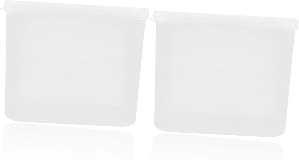 PRETYZOOM 2pcs Bread Box Storage Containers Modern Bread Snacks Box Camping Food Storage Portable Toast Containers