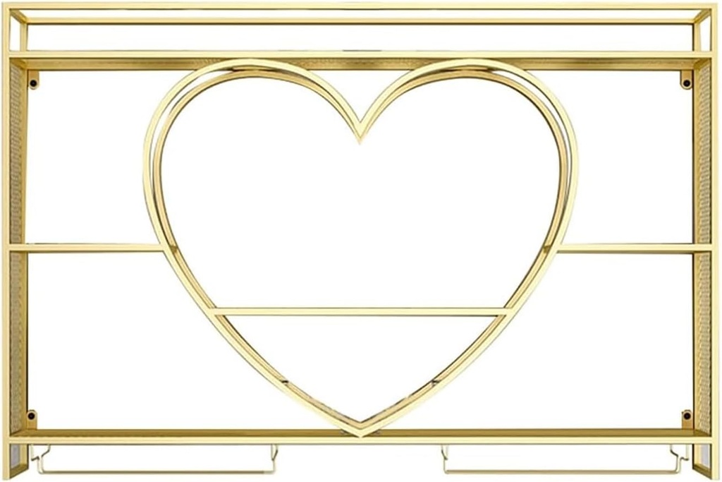 Wall-Mounted Wine Racks with Glass Holder,Iron Wine Bottle Shelf Display Stand,Metal Hanging Wine Holder,Bar Shelves for Liquor Bottles,Drinks Racks,for Living Room,Wine Cellar,EAS