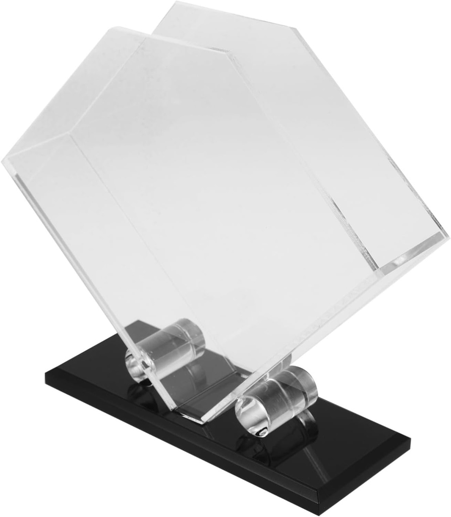 Clear Acrylic Napkin Holder with Smooth Edges Vertical Tabletop Napkin Storage Dispenser for Restaurant Hotel Bar Kitchen and Bathroom Use