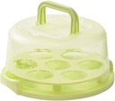 TOPINCN Cake Carrier Cover Cake Stand with Lid Dessert Serving Platter Cupcake Holder Pies Display (Green)