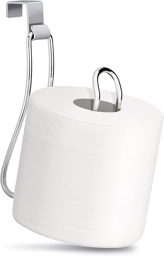 Toilet Paper Holder, Over The Tank Toilet Paper Holder, Toilet Paper Roll Holder, Bathroom Toilet Paper Storage（Chrome）