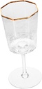 Elegant Gold Rimmed Wine Goblet 260ml Crystal Glass Wine Cup for Parties Weddings and Home Use Stylish Beverage Glass and Cocktails