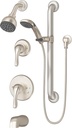 Symmons 9606-PLR-STN Origins 1-Handle Tub & Shower Faucet, Satin Nickel