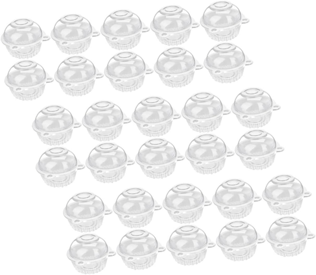 100pcs Cupcake Container Cake Box Portable Muffin Cake Holder Biscuit Case Storage Box for Mousse Cups