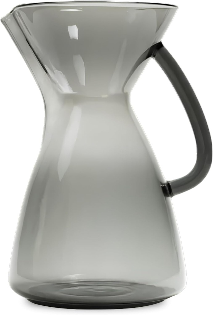 Ratio Glass Coffee Carafe | Coffee Server with Silicone Base & Silicone Heat Lid | Smoked