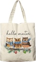 Dlzdn Winter Owl Canvas Tote Bag For Women Aesthetic Christmas Shopping Grocery Bag Beach Bag Gifts for Women Teacher Bag Reusable Grocery Bag