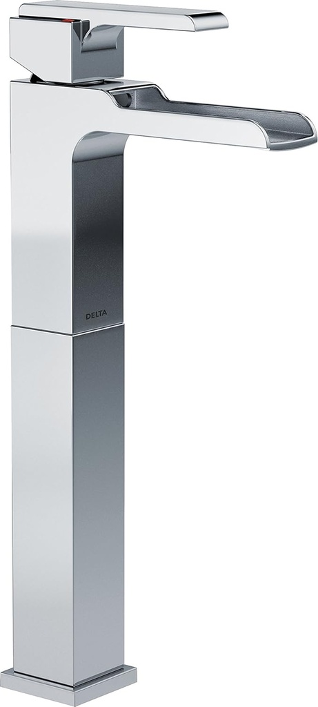 Ara Single Handle Centerset Lavatory Faucet with Riser and Channel Spout Finish: Chrome