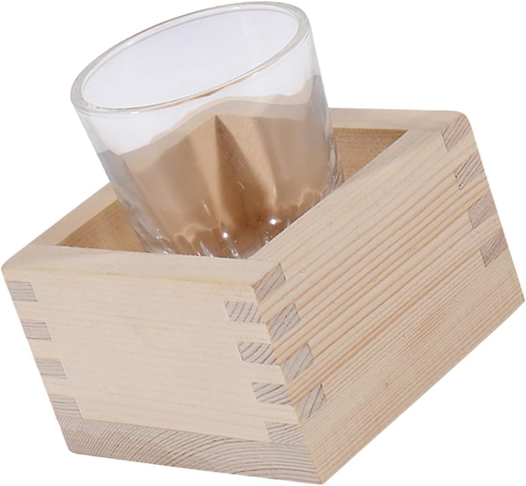 Luxshiny Wooden Sake Cup Kit Japanese Sake Glasses Glass Saki Cups Set Elegant Wine for Party