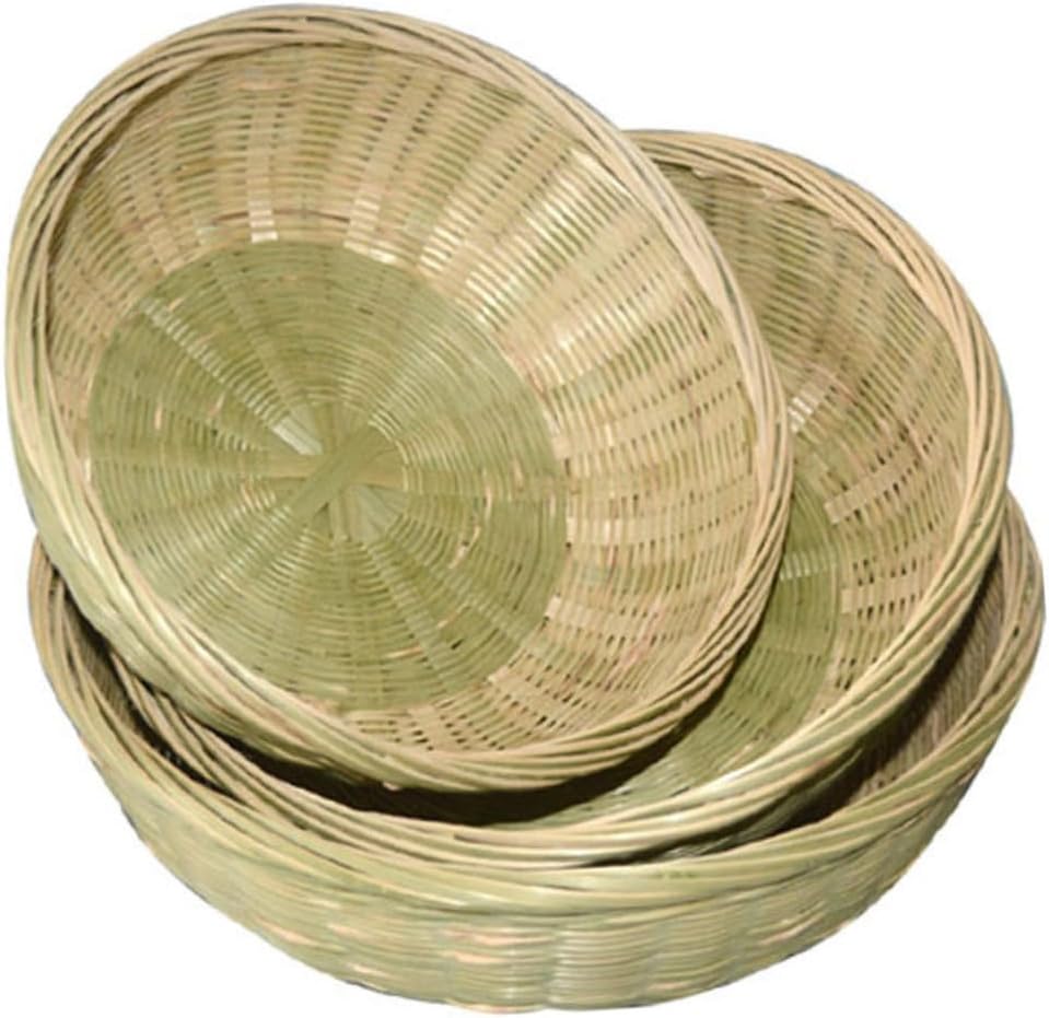 3pcs Bamboo Woven Basket for Kitchen Storage Eco- and Bread Baskets Stylish and Versatile Household Organizers