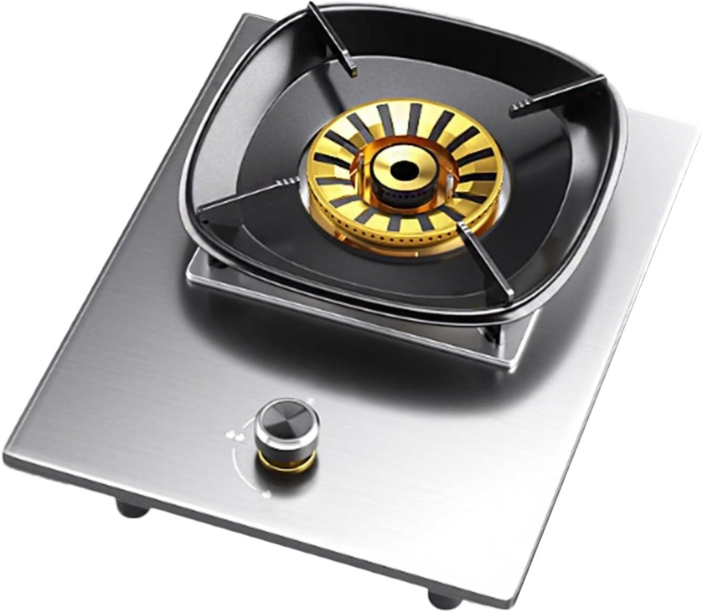 Gas Cooker,Stainless Steel 5.2kW Stove,Single-Burner Tabletop Built-in Gas Cooker,for Family Restaurants Food Stalls(LPG)