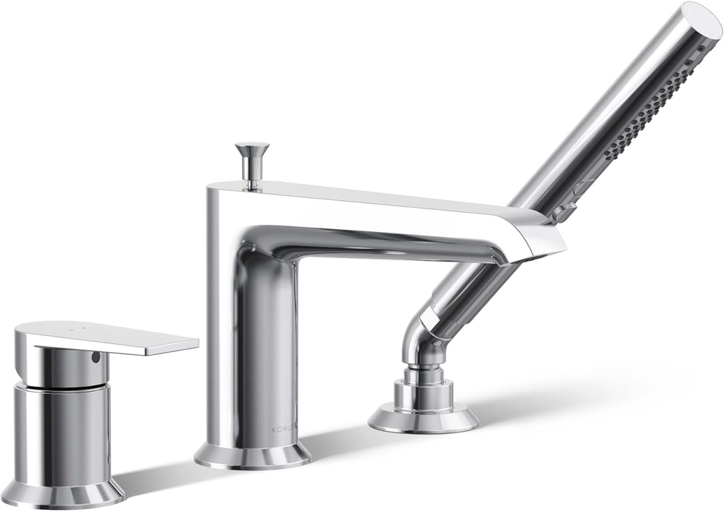 Kohler 97070-4-CP Hint® Deck-mount bath faucet with handshower, Polished Chrome