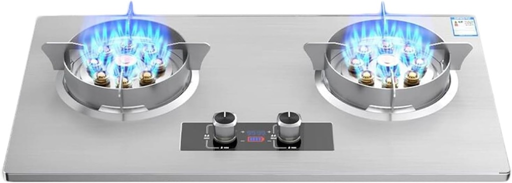 Gas Cooker 2 Burners,Kitchen Counter Top Stove 5.2KW Gas,Gas/LP Gas Conversion Stove,with Flameout Protection,for Home Kitchen(LPG)