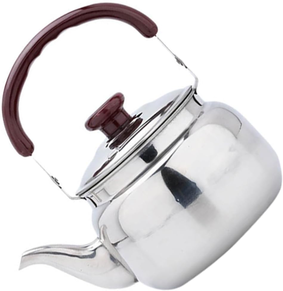 VALICLUD Electric Tea Kettle Whistle Large Capacity Hot Water Pot Stainless Steel Material for Camping