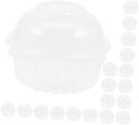 50Pcs Clear Individual Cupcake Containers with Lids Pet Cupcake Holder for Bakery Events Design for Easy Packaging for Desserts and Pastries