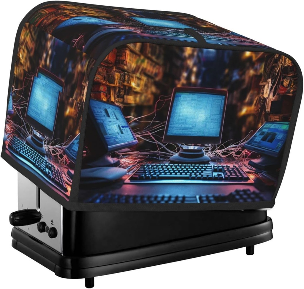 2 Slice Toaster Covers Bread Machine Cover Quilted Dustproof Fingerprint Protectors Small Washable Appliance Cover Computers And Internet Bread Maker Dust Protection Universal Size