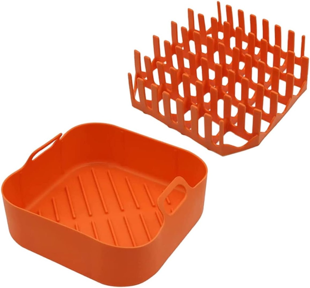 DOITOOL 1 Set Silicone Bacon Tray Accessory Tray Microwave Bacon Pan Liners for Baking Bacon Wave Bacon Microwave Tray Bacon Rack Micro-Wave Oven Silica Gel Bakeware Orange