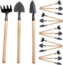 TEHAUX 6 Sets Mini Garden Tools Set Indoor Gardening Hand Tools for Planting Digging Transplanting for Succulent Care Flower Beds