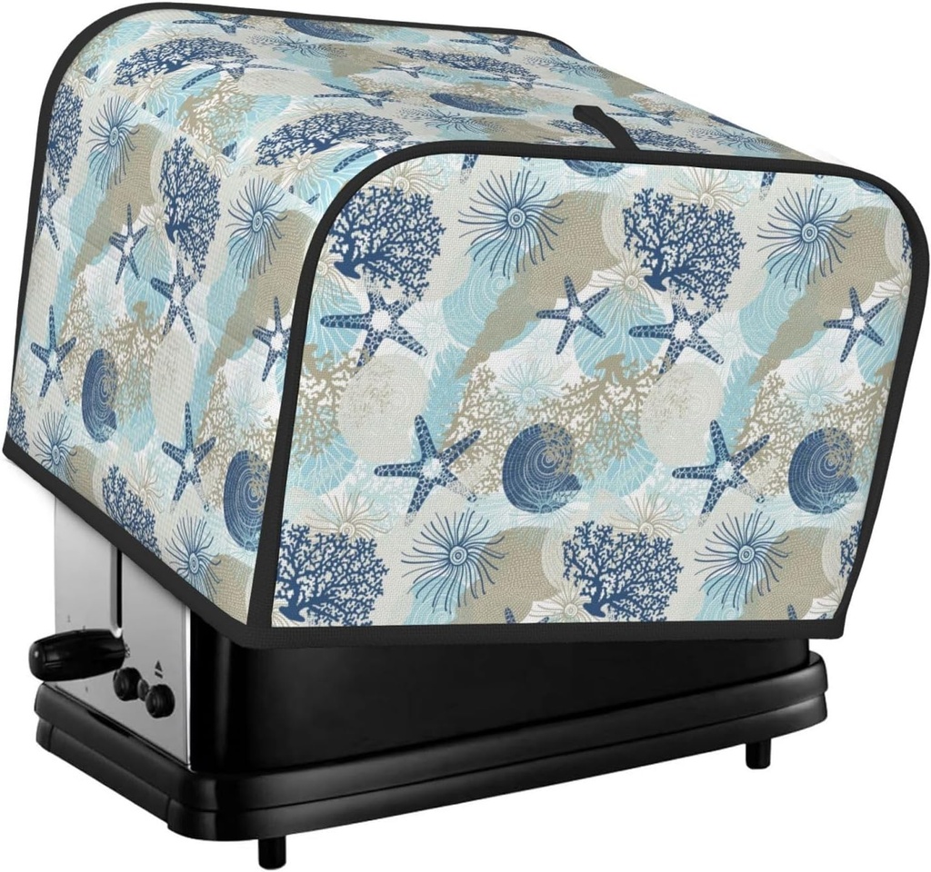 Oven Cover Kitchen Bread Machine Protector,4 Slice Toaster Cover For Home,Fingerprint Coaster Cover,Kitchen Small Appliance,Algae Corals And Seashells