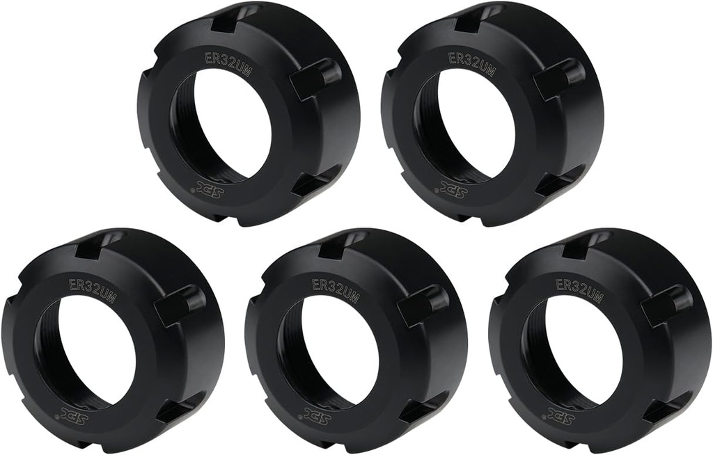 ZAC ER32 Clamping Nuts 5 PCS ER32-UM Collet Clamping Nuts for CNC Milling Chuck Holder Lathe Thread Pitch M40x1.5