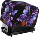 2 Slice Toaster Cover with Pocket Universal Size Toasters Dusts Covers Beautiful purple butterfly Bread Machine Cover & Protection Bread Machine Protector Small Kitchen Appliance Covers
