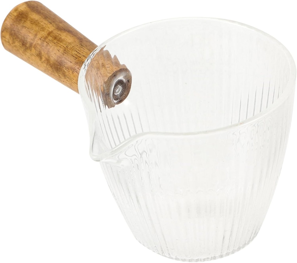 Small Glass Milk Pitcher with Handle Clear Espresso Cup for Milk and Heat Resistant Beak Design for Afternoon Tea and Baking Needs