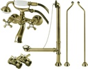 Kingston Brass CCK265ABD Vintage Clawfoot Tub Faucet Package, Antique Brass, 24 x 16 x 7