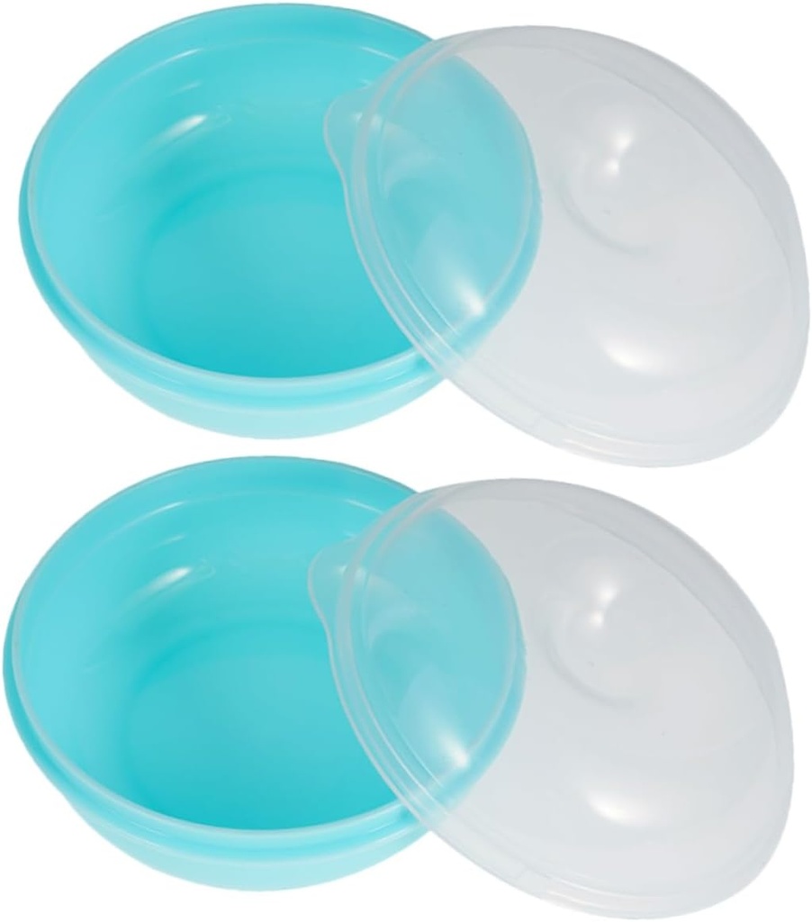 2pcs Portable Airtight Bagel and Donut Holder Reusable Plastic Bread Saver Containers with Lids for Kitchen Bakery Refrigerator Storage Microwave