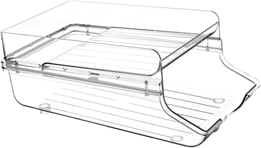 PRETYZOOM Soda Can Dispenser for Refrigerator Capacity Drink Organizer Easy Access Fridge Storage Box