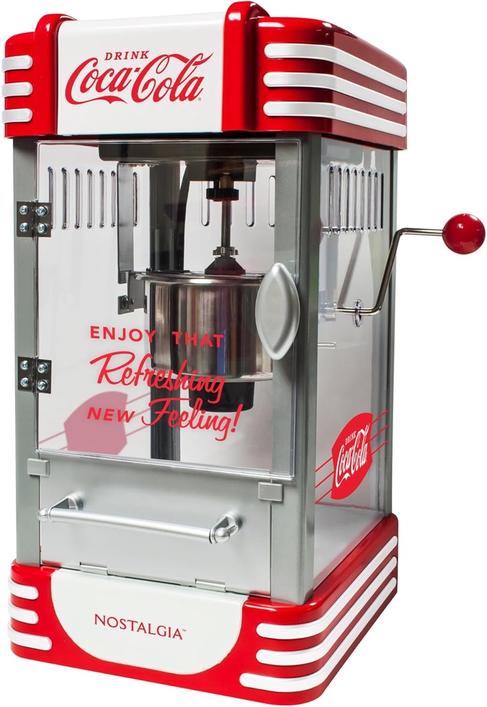 Nostalgia RKP730CK Coca-Cola 2.5-Ounce Kettle Popcorn Maker, Red