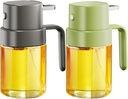 YARRAMATE 2pcs Mini 6.8 OZ/ 200 ML Oil Sprayer for Cooking, Premium Oil Spray Bottle for Kitchen, Food-grade Olive Oil Sprayer, Portable Oil Mister for Air Fryer, Outdoor BBQ and Camping (Grey&Green)