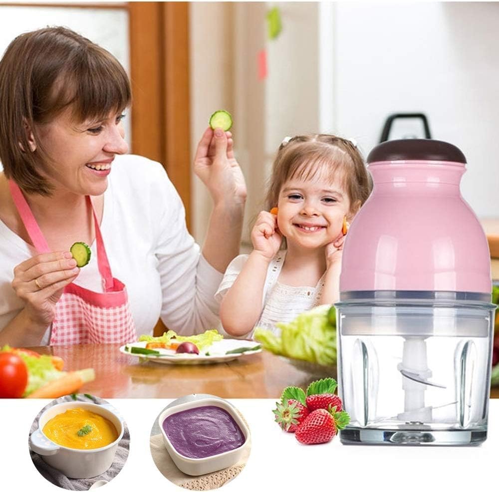 Meat Grinder, Mini Automatic Powerful Electric Meat Grinder Multifunctional Food Processor Manual Meat Vegetable Fruits Grinders