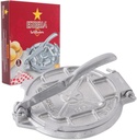 Estrella (7.5 inch) Cast Iron Tortilla Press and Tostonera, Perfect for Mexican Food, Tortillas, Burritos, Quesadillas, Empanadas, and Sopes, Prensa Para Tortillas, Silver Finish