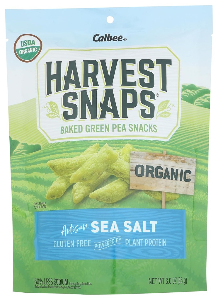 Calbee Organic Sea Salt Harvest Snaps, 3 Oz