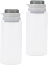 Luxshiny 2Pcs Food Canisters with Scale Ergonomic Sugar Storage Containers Large Capacity Multi Functional Measuring Lid