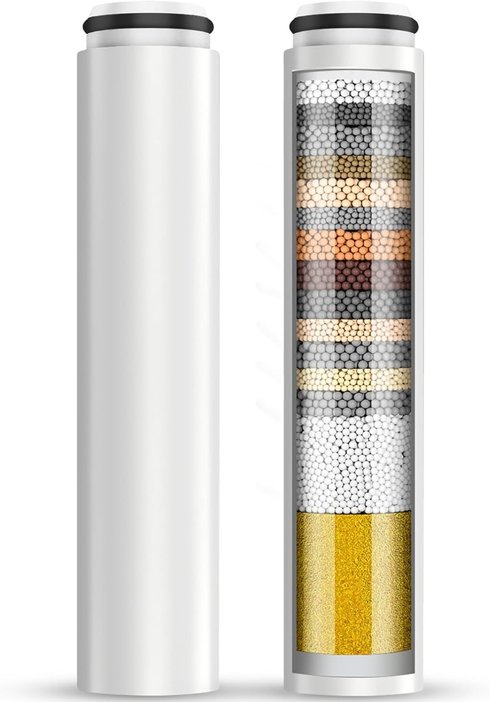 Cobbe 2 Pack Replacement Filters for Handheld Shower Head - Water Softener Filters Beads for Hard Water - Remove Chlorine - Reduces Dry Itchy Skin