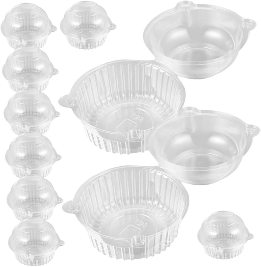 50pcs Cupcake Boxes Lids Disposable Individual Muffin Containers for Bakery Desserts for Weddings and Events Versatile Food Storage