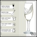 Vikko Champagne Flutes, 6 Ounce Toasting Champagne Flute, Crystal Clear Champagne Glasses, Set of 6 Elegant Sparkling Wine Glasses