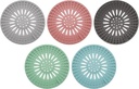 Hair Catcher Shower Drain Covers Protector Silicone Bathtub Hair Stopper Easy to Install and Clean Suit for Bathroom Tub Shower and Sink, 5 Pack
