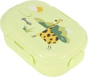 Hztyyier Insulated Lunch Box Separate Insulation with Liner Stainless Steel for Leak Proof Container Boxes (Solid color green - giraffe)